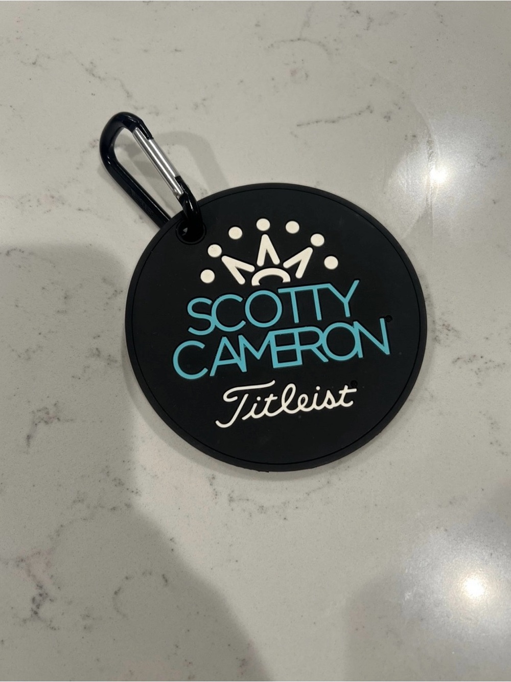 Scotty Cameron Black and Tiffany Blue Bag Tag